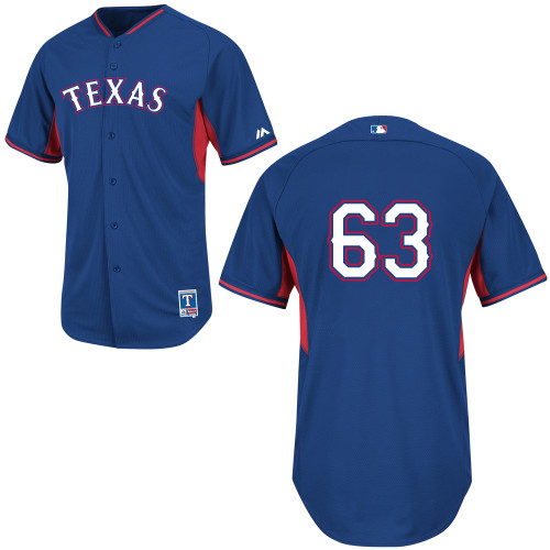 Matt West #63 MLB Jersey-Texas Rangers Men's Authentic 2014 Cool Base BP Baseball Jersey